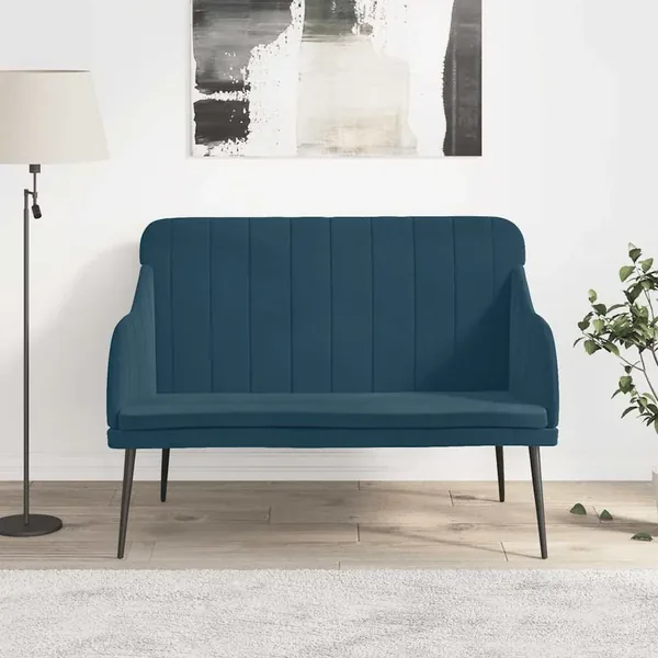 Banc Bleu 110x76x80 cm Velours