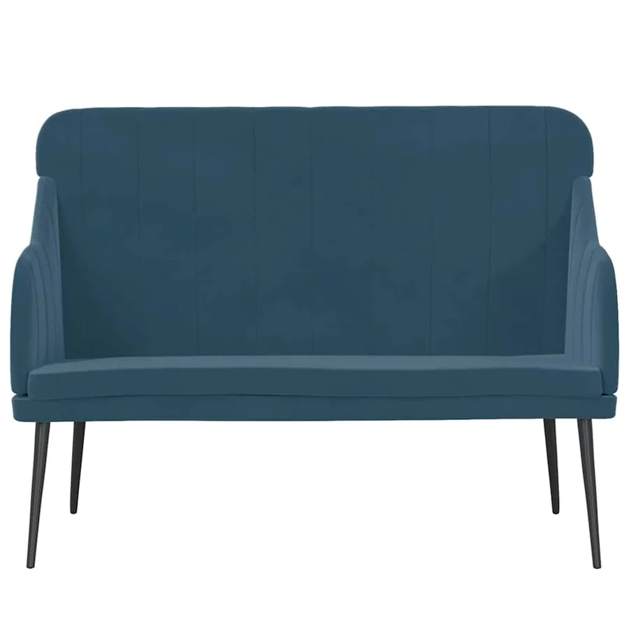 Banc Bleu 110x76x80 cm Velours - 3