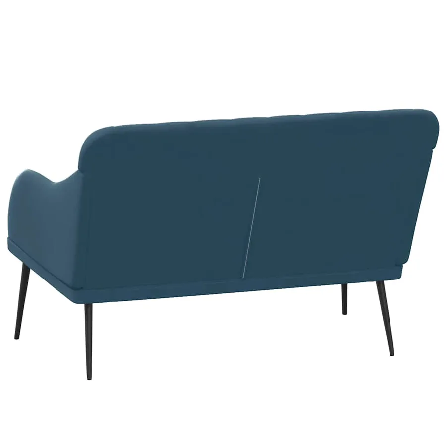 Banc Bleu 110x76x80 cm Velours - 5