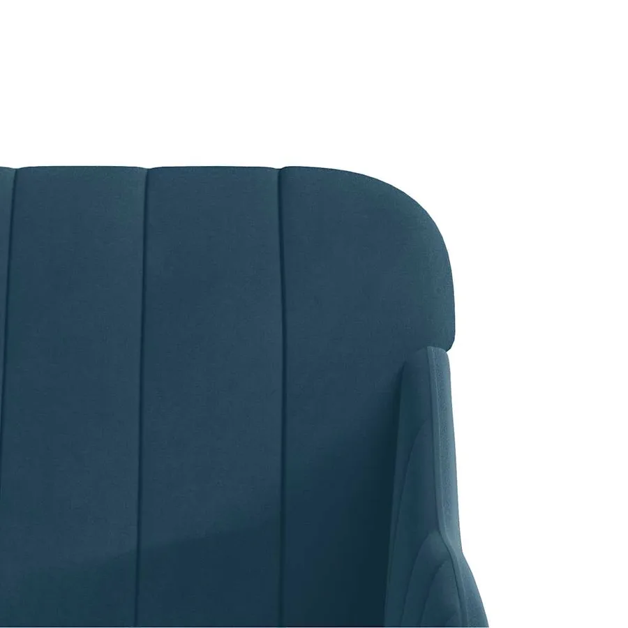 Banc Bleu 110x76x80 cm Velours - 6