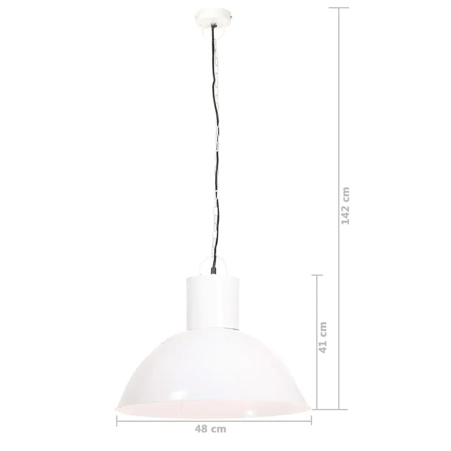 Lampe suspendue 25 W Blanc Rond 48 cm E27 - 9