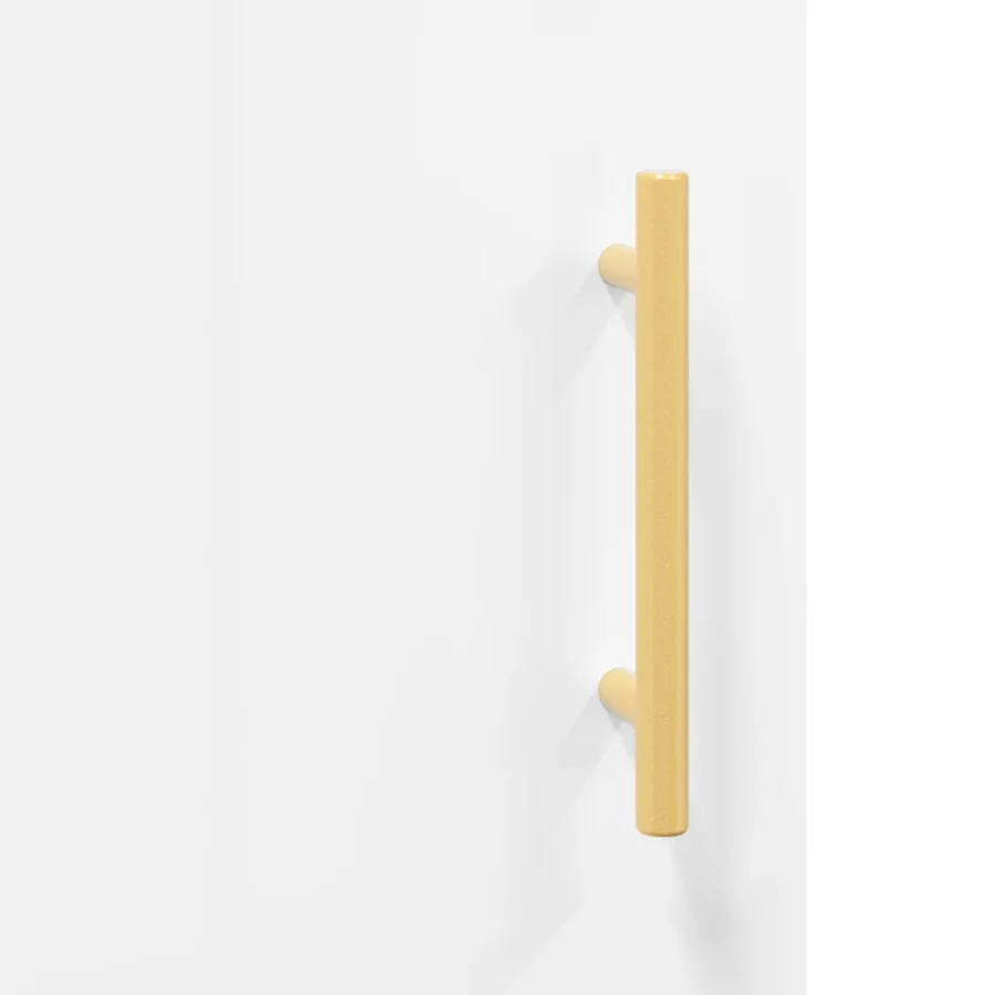Buffet haut Blanc brillant 69,5x34x180 cm Bois d'ingénierie - 11