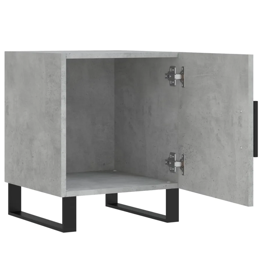 Tables de chevet 2 pcs gris béton 40x40x50 cm bois d’ingénierie - 5