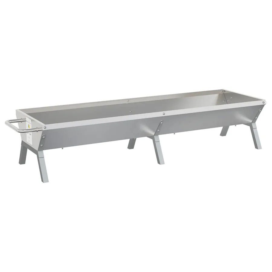 Plateau pour barbecue Argenté 158x42x31 cm Acier inoxydable - 2