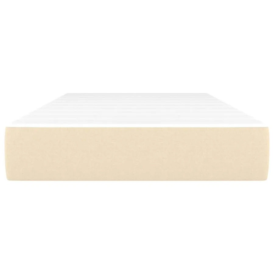 Matelas de lit à ressorts ensachés fermeté moyenne Crème 80x200x20 cm Tissu - 3