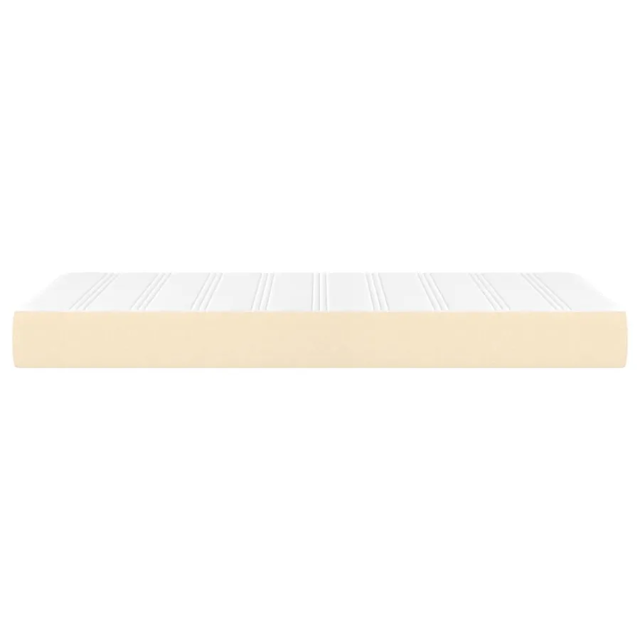 Matelas de lit à ressorts ensachés fermeté moyenne Crème 80x200x20 cm Tissu - 4