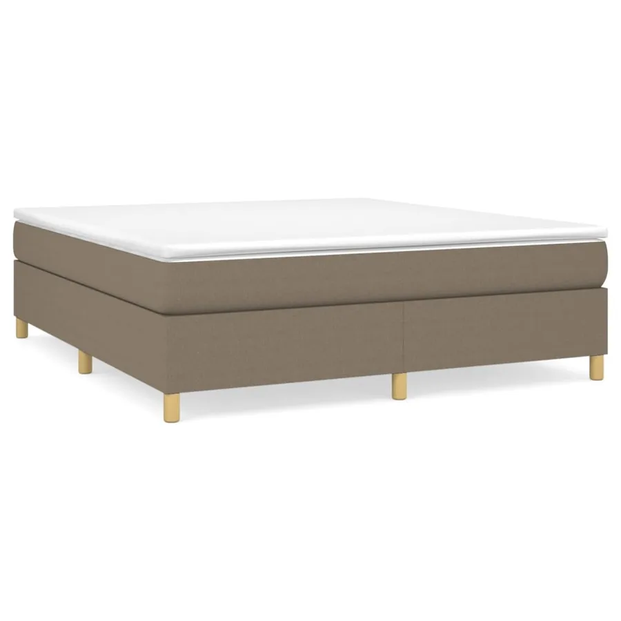 Sommier à lattes de lit avec matelas Taupe 180x200 cm Tissu - 2