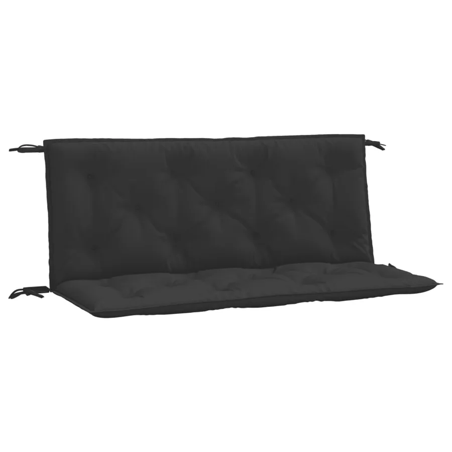 Coussins de banc jardin lot de 2 noir 120x50x7 cm tissu Oxford - 2