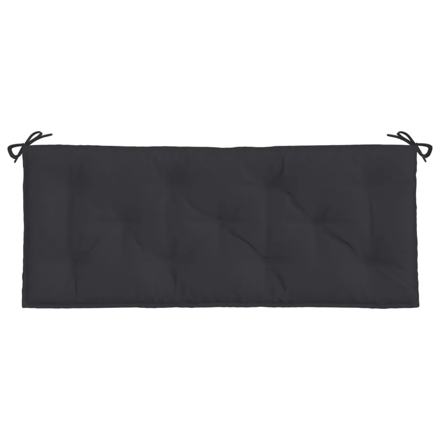 Coussins de banc jardin lot de 2 noir 120x50x7 cm tissu Oxford - 5