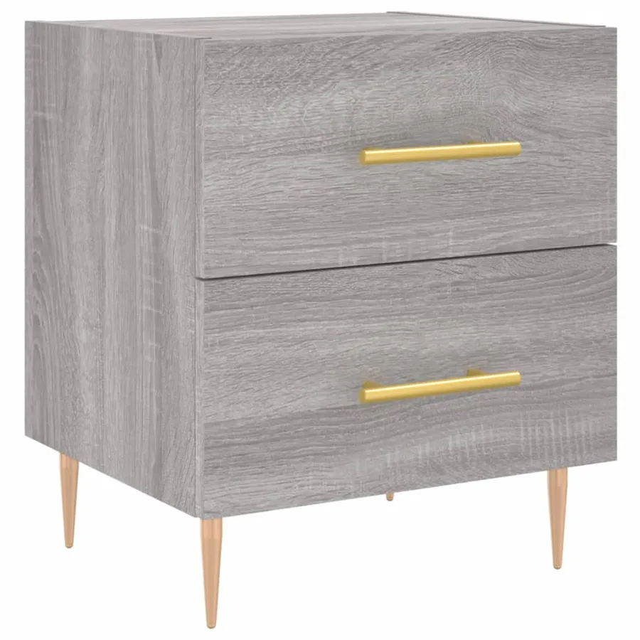 Tables de chevet 2 pcs sonoma gris 40x35x47,5 cm - 5