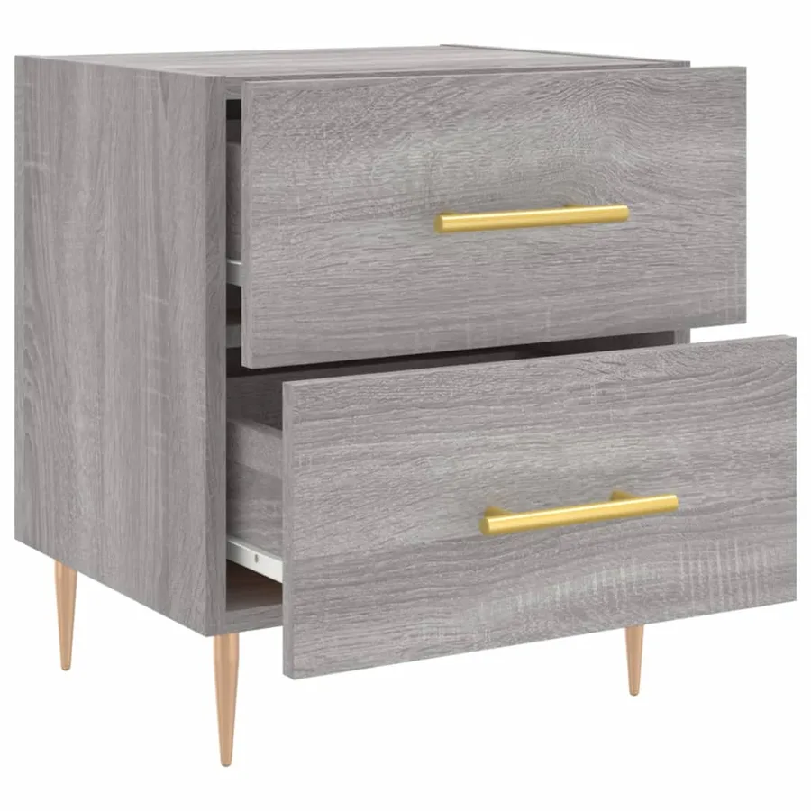 Tables de chevet 2 pcs sonoma gris 40x35x47,5 cm - 8
