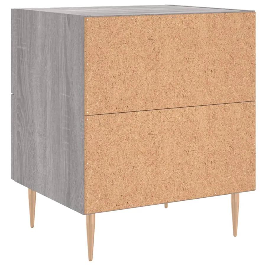 Tables de chevet 2 pcs sonoma gris 40x35x47,5 cm - 9