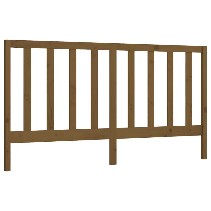 Tête de lit Marron miel 206x4x100 cm Bois massif de pin - 2