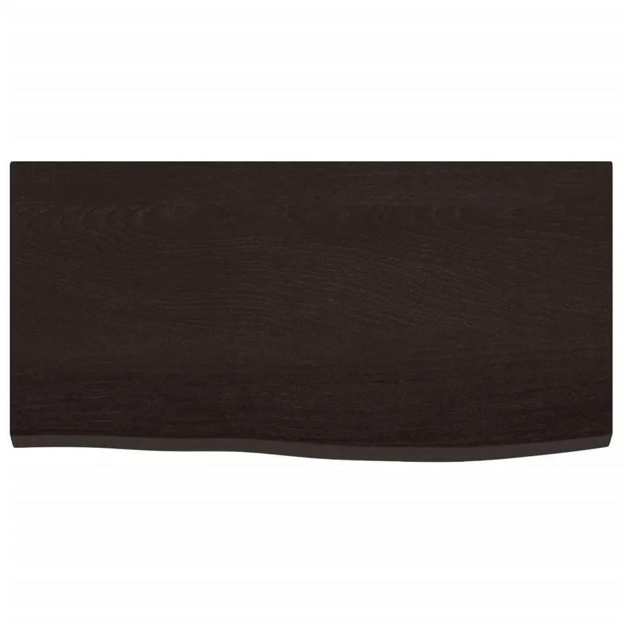 Étagère murale marron foncé 60x30x2 cm bois chêne massif traité - 4