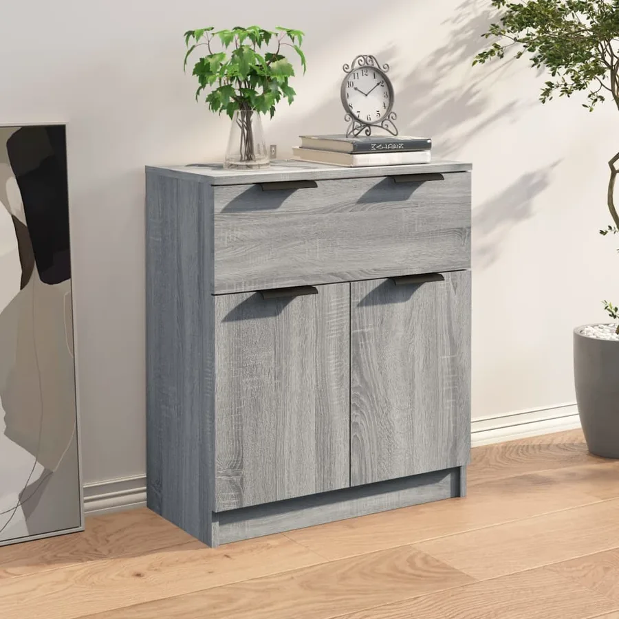 Buffet Sonoma gris 60x30x70 cm Bois d'ingénierie - 3