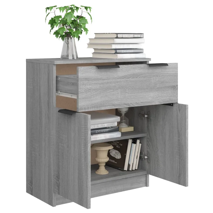 Buffet Sonoma gris 60x30x70 cm Bois d'ingénierie - 4