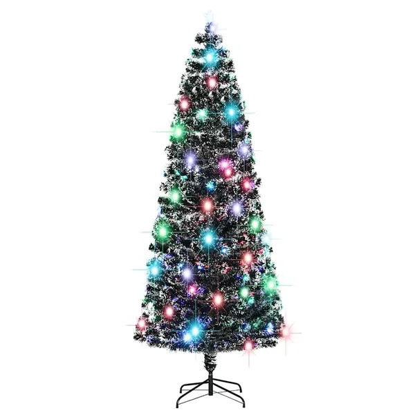 Arbre de Noël pré-éclairé avec support et LED 240 cm fibre optique