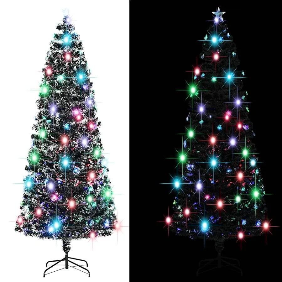 Arbre de Noël pré-éclairé avec support et LED 240 cm fibre optique - 2