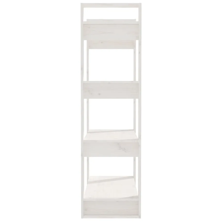 Bibliothèque/Séparateur de pièce Blanc 80x35x125 cm Pin massif - 6