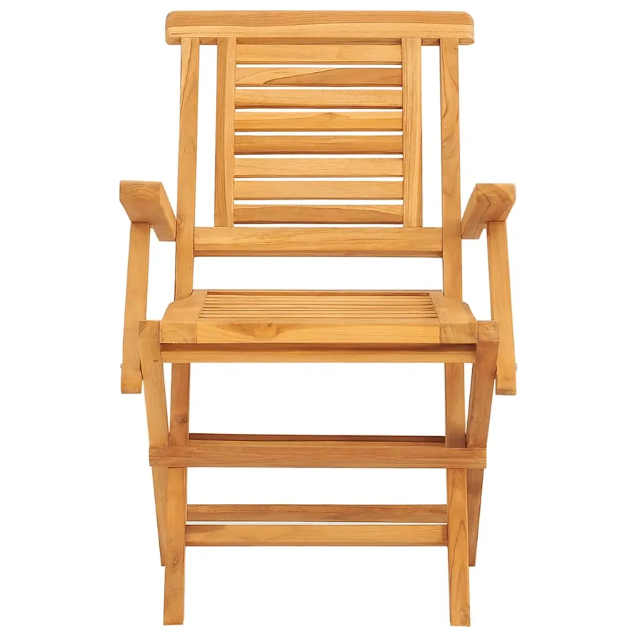 Chaises de jardin pliantes lot de 8 56x63x90cm bois massif teck - 3