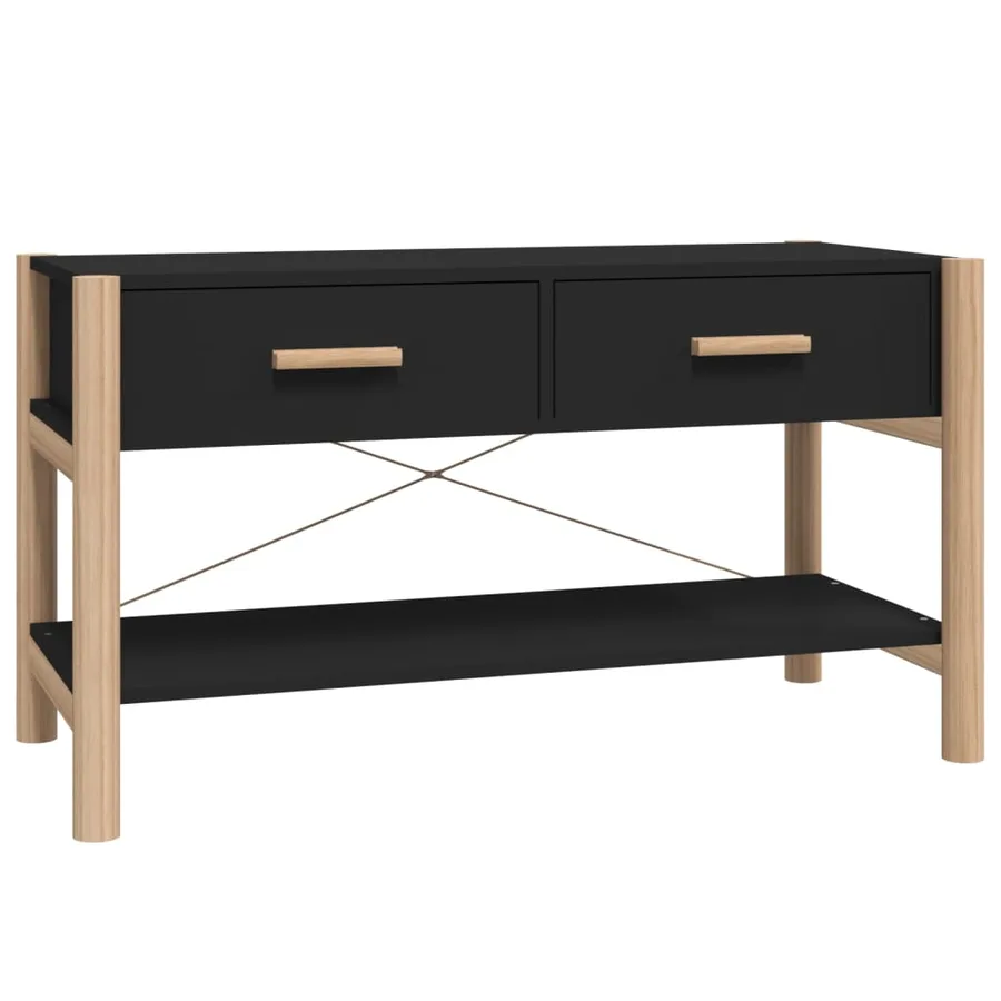 Meuble TV Noir 82x38x45 cm Bois d'ingénierie - 2