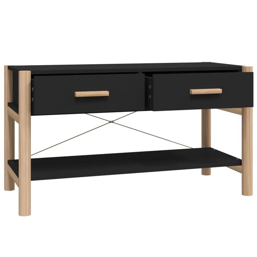 Meuble TV Noir 82x38x45 cm Bois d'ingénierie - 7