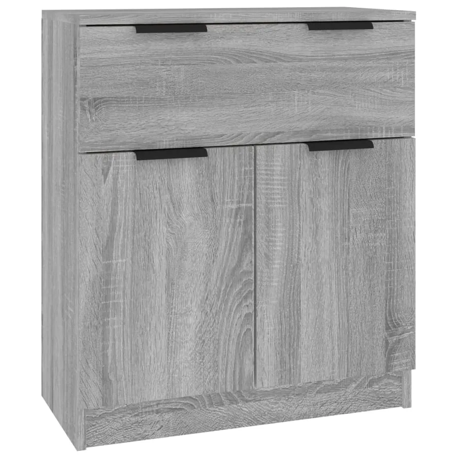 Buffets 3 pcs Sonoma gris Bois d'ingénierie - 8