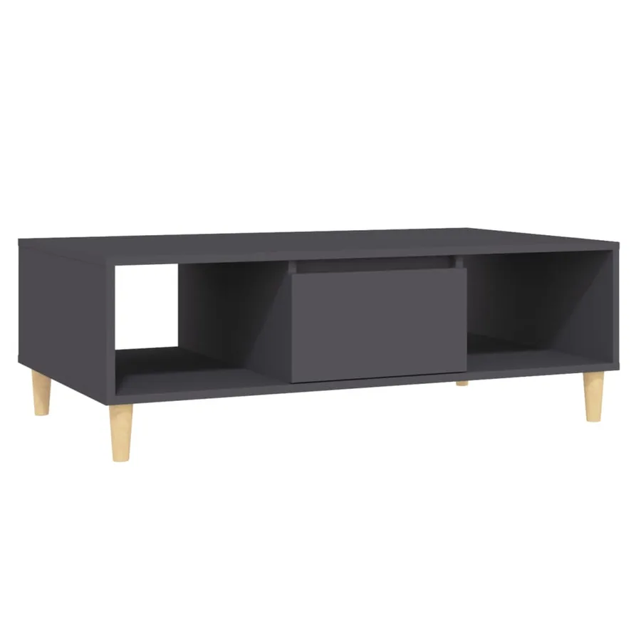 Table basse gris 103,5x60x35 cm bois d'ingénierie - 2