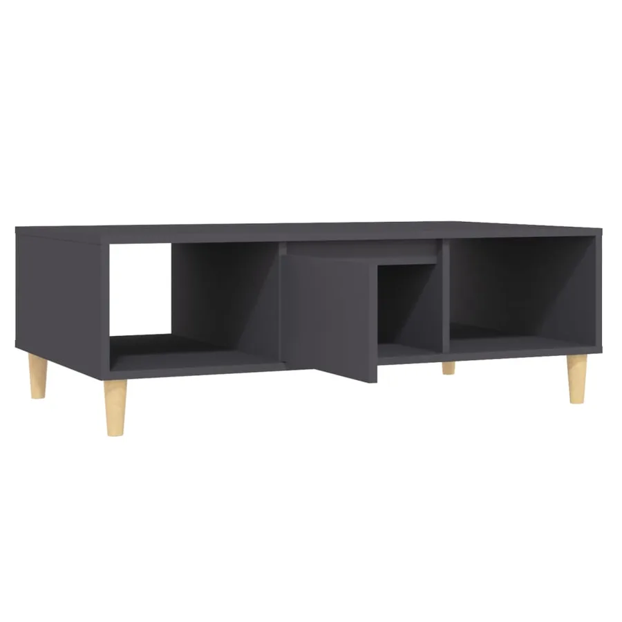 Table basse gris 103,5x60x35 cm bois d'ingénierie - 7