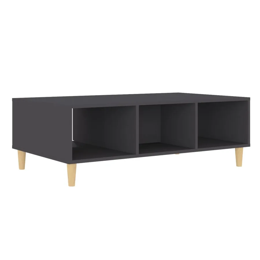 Table basse gris 103,5x60x35 cm bois d'ingénierie - 8
