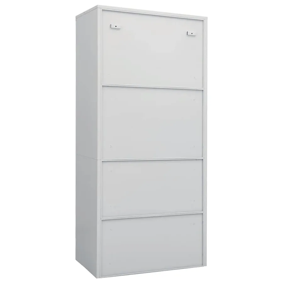Garde-robe Gris clair 80x50x180 cm Acier - 4