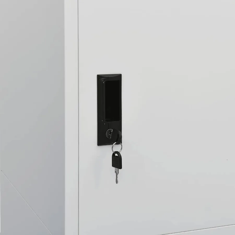 Garde-robe Gris clair 80x50x180 cm Acier - 8