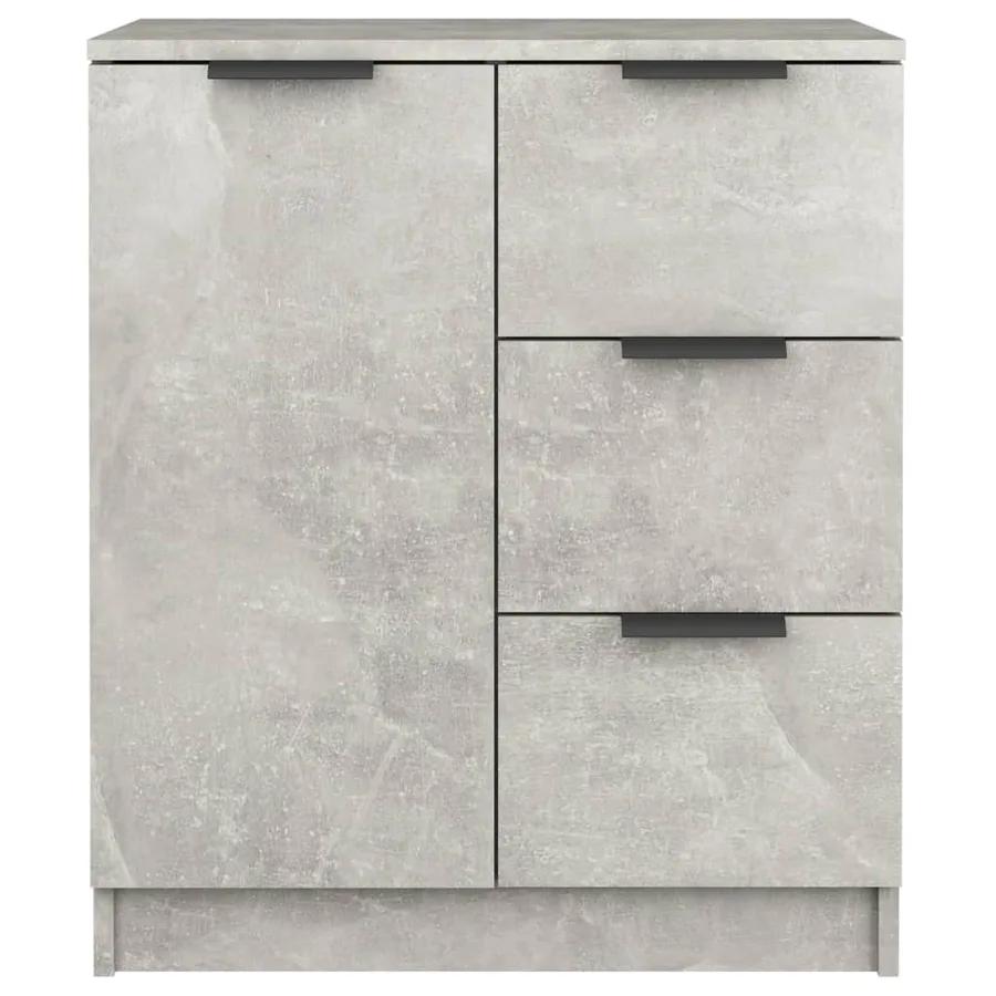 Buffets 2 pcs Gris béton 60x30x70 cm Bois d'ingénierie - 6