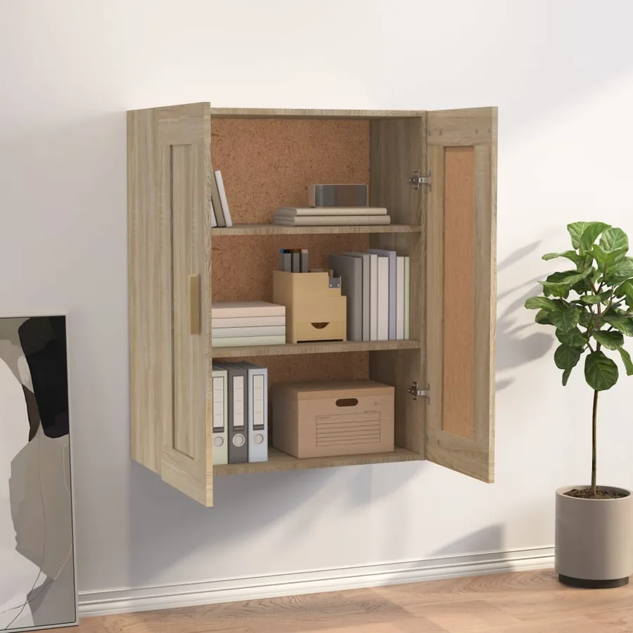 Armoire murale chêne sonoma 69,5x32,5x90 cm bois ingénierie - 3