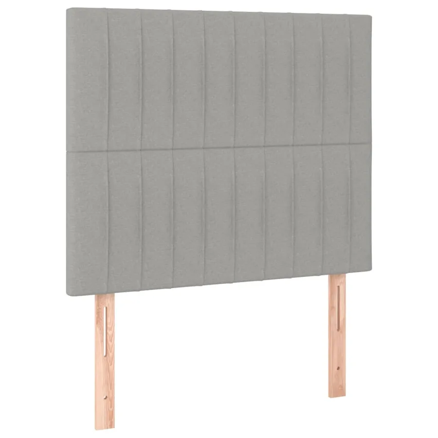 Tête de lit à LED Gris clair 90x5x118/128 cm Tissu - 4