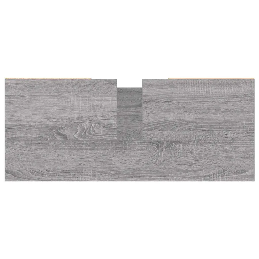 Armoire salle de bain sonoma gris 80x33x60 cm bois d'ingénierie - 9