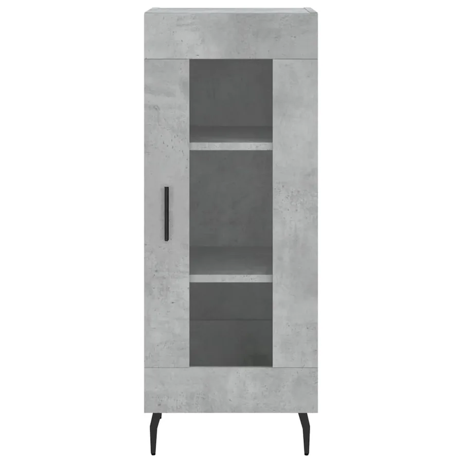 Buffet Gris béton 34,5x34x90 cm Bois d'ingénierie - 5