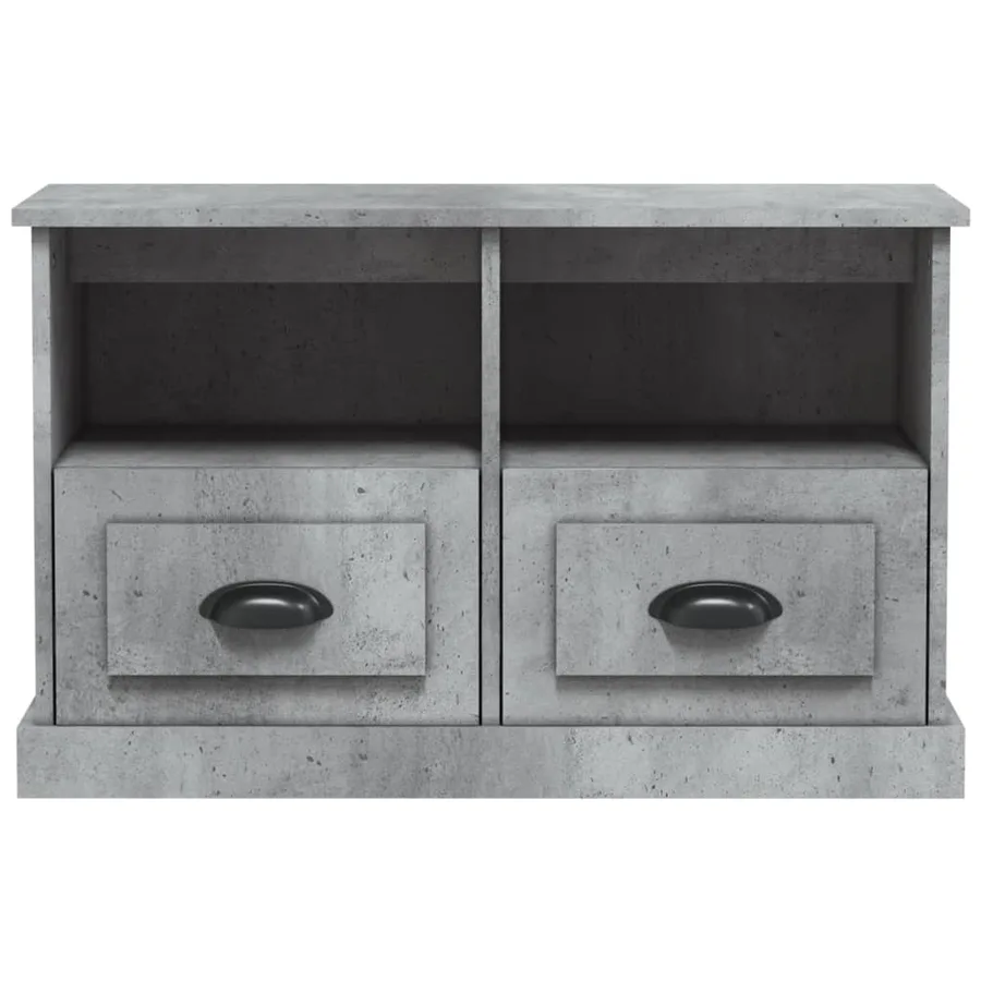 Meuble TV gris béton 80x35x50 cm bois d'ingénierie - 5