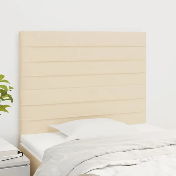 Tête de lit Crème 90x5x118/128 cm Tissu