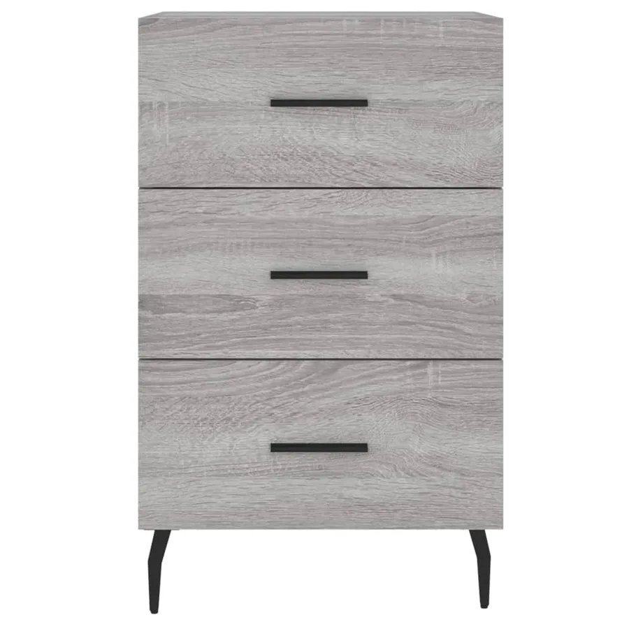 Table de chevet sonoma gris 40x40x66 cm bois d'ingénierie - 5