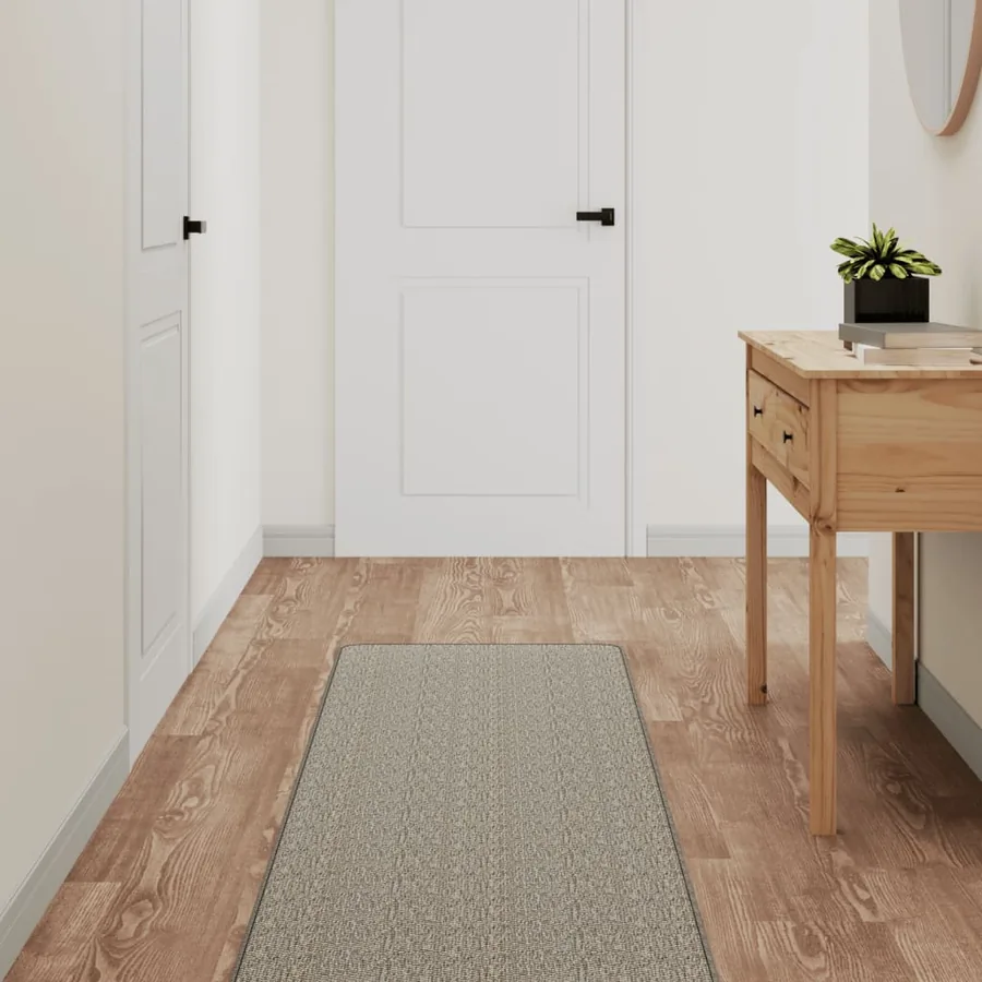 Tapis de couloir aspect sisal platina 50x200 cm
