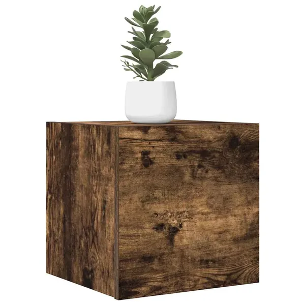 Meubles TV muraux 2 pcs Chêne fumé 30,5x30x30 cm
