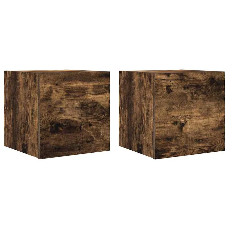Meubles TV muraux 2 pcs Chêne fumé 30,5x30x30 cm - 2