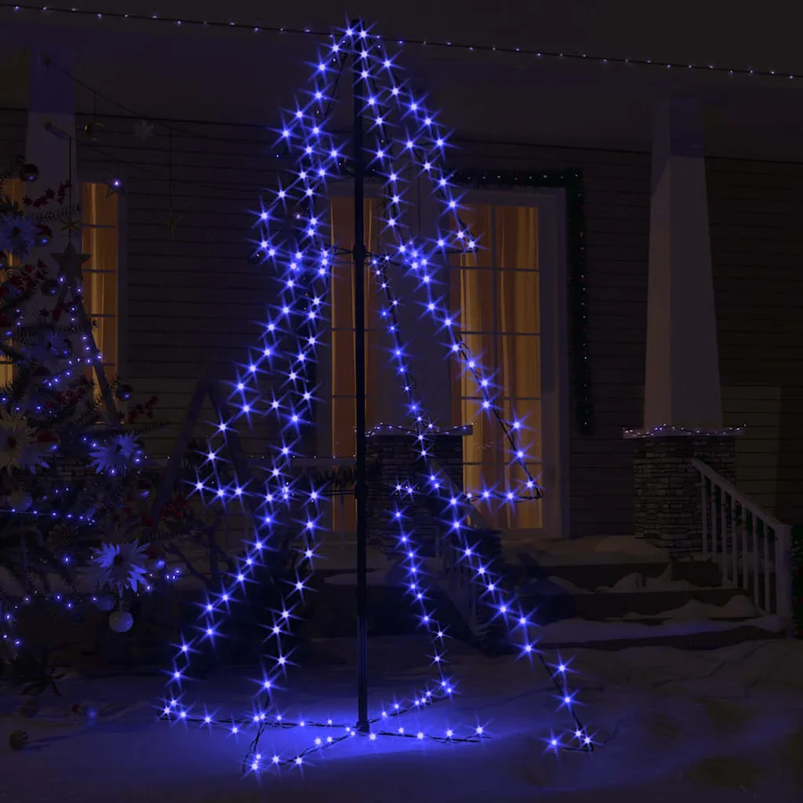 Arbre de Noël cône 200 LED d'intérieur/d'extérieur 98x150 cm - 3