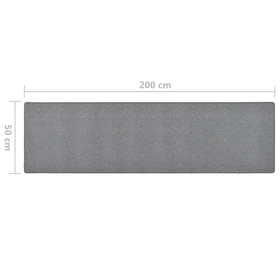 Tapis de couloir Gris foncé 50x200 cm - 7