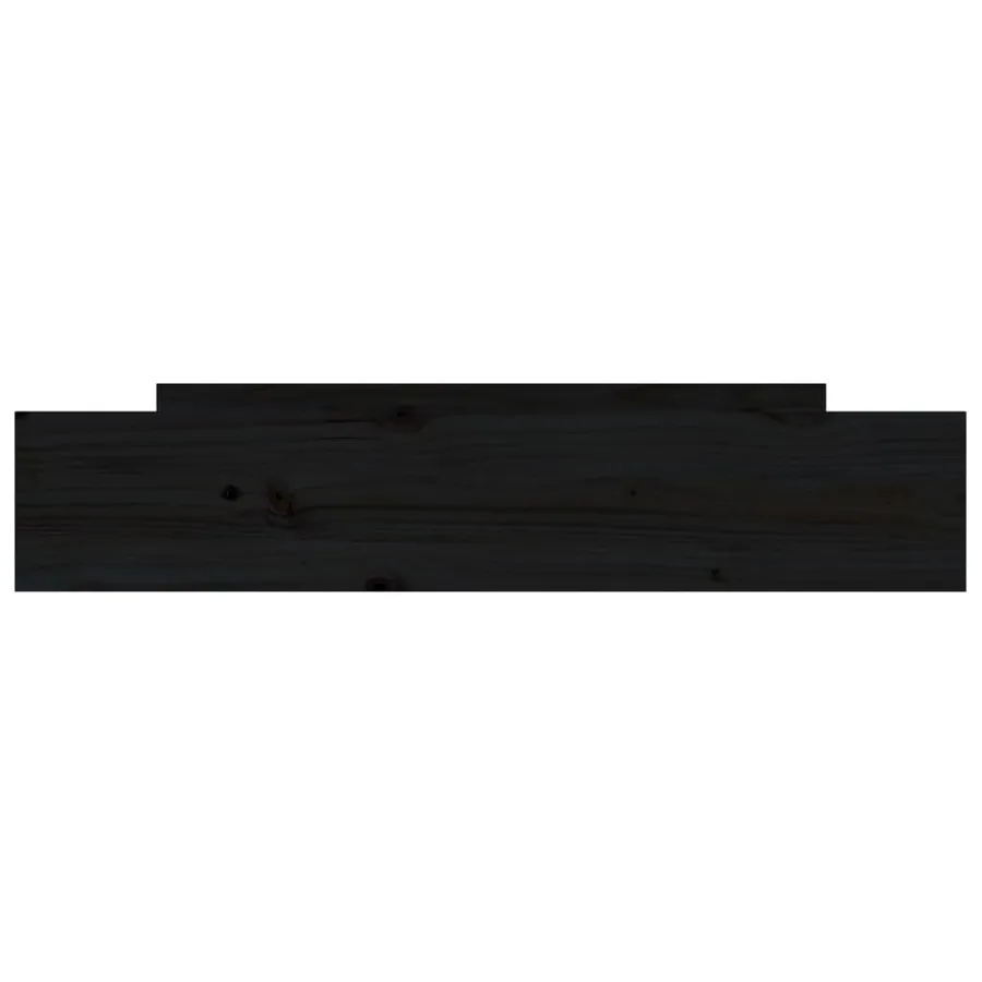 Tiroirs de lit 2 pcs Noir Bois de pin massif - 4