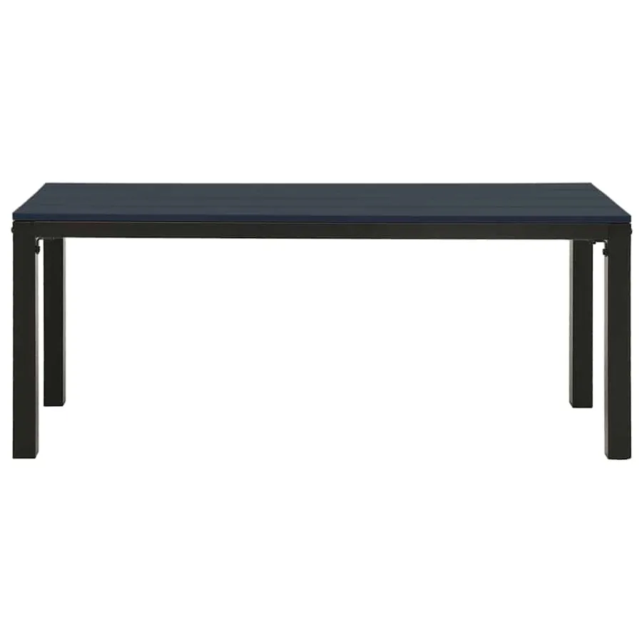 Banc de jardin 110 cm acier et WPC noir - 3