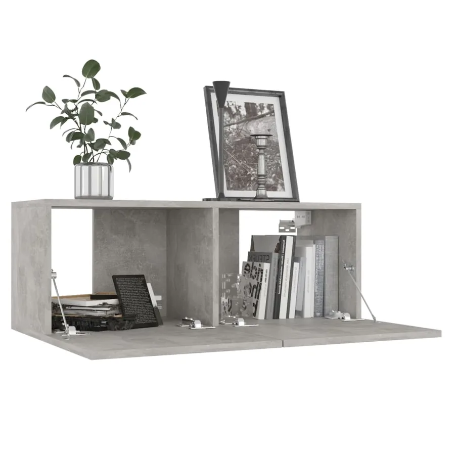 Meubles TV 4 pcs Gris béton 80x30x30 cm Bois d'ingénierie - 4