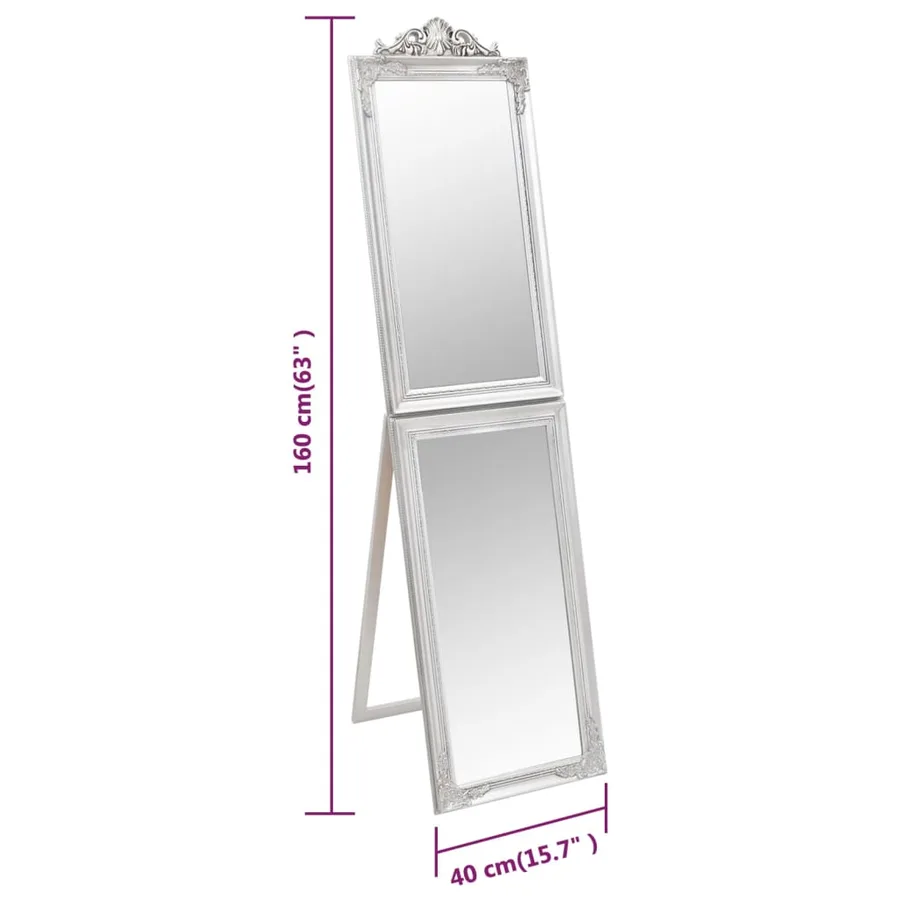 Miroir sur pied Argenté 40x160 cm - 7