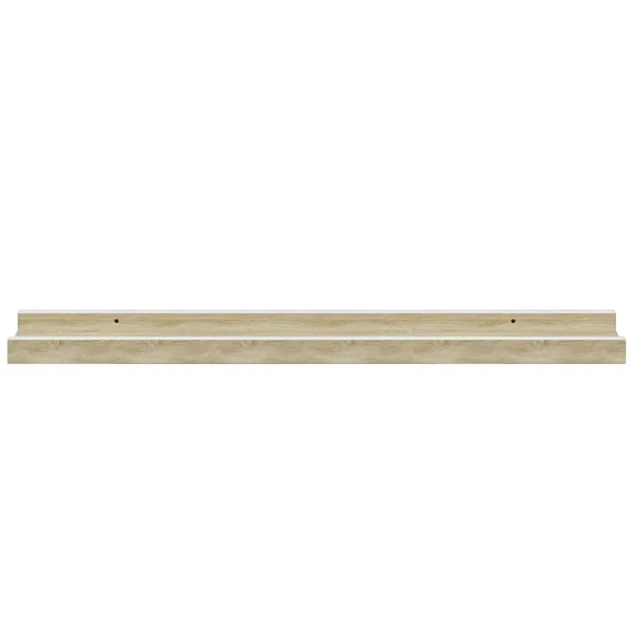 Étagères murales 4 pcs blanc et chêne sonoma 60x9x3 cm - 6